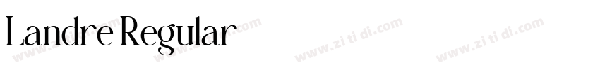 Landre Regular字体转换